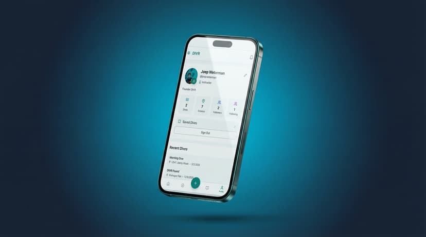 DIVR app showing citizen science features, species sightings, coral health, and environmental data collection during a dive log